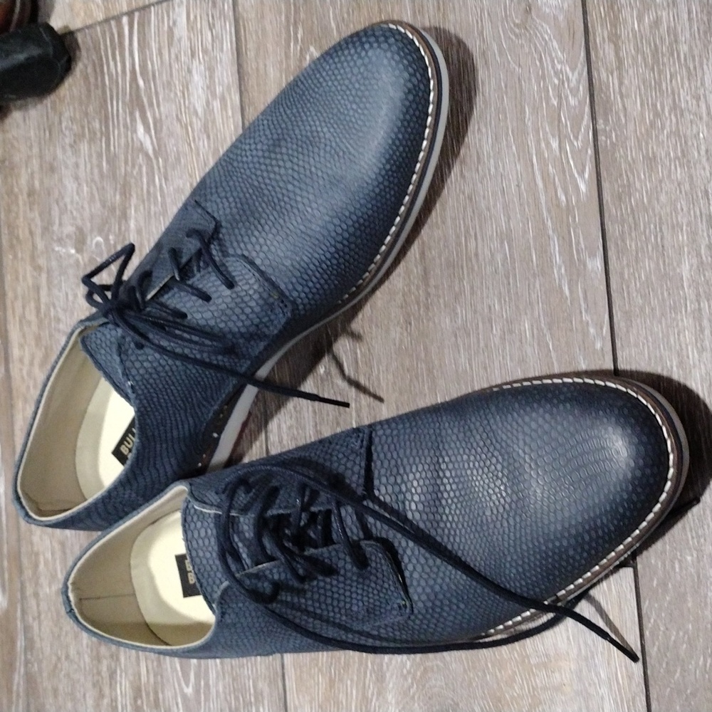 Bull Boxer Python Print Blue Leather Oxfords. Nwo… - image 2